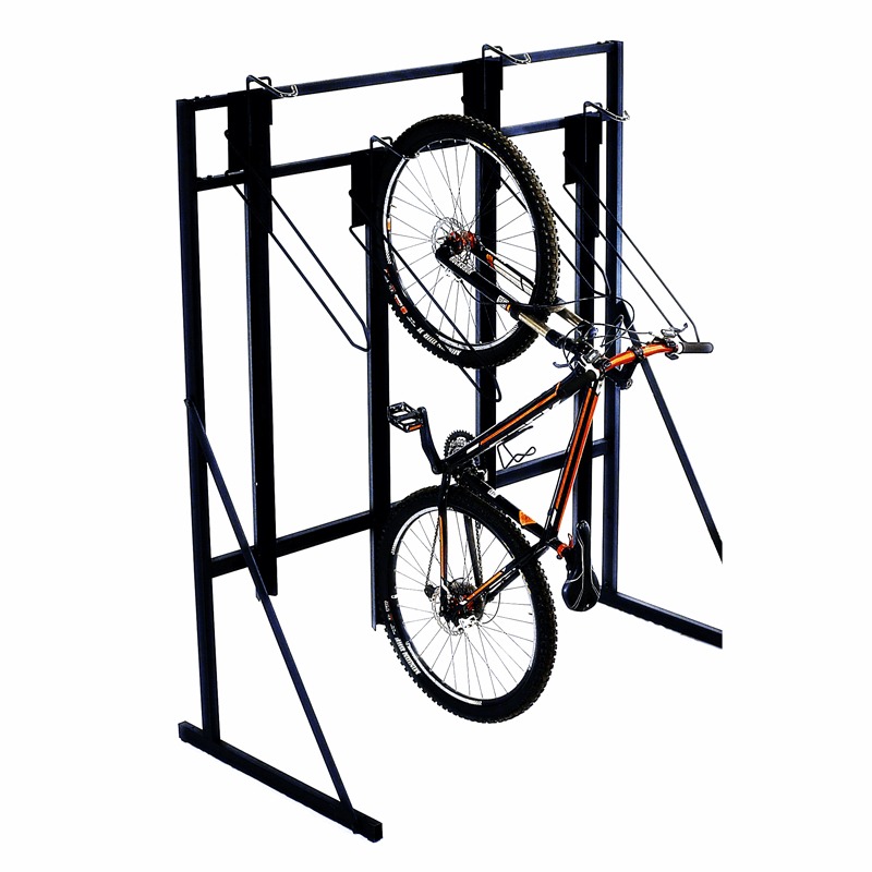 Floor Mounted Bike Rack for Different Width Tyres - 4 Bikes
