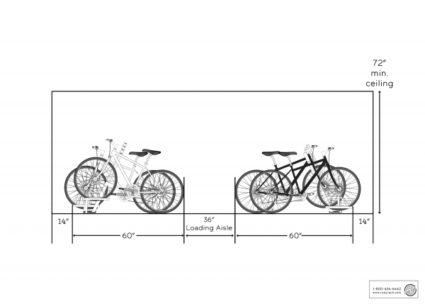 Double Bike Stable | Ground Mounted Bike Racks | Rudy Rack